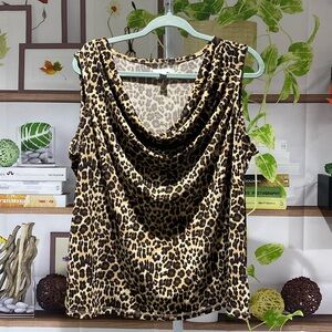 Charter club 2X animal print sleeveless top